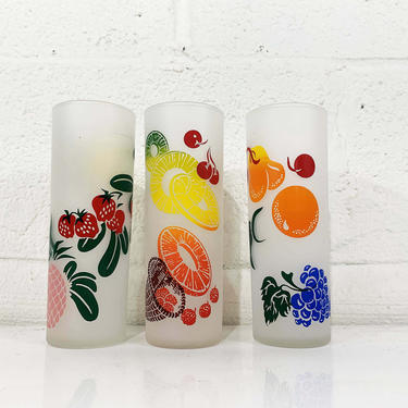 Federal Glass ZOO Frosted Tumblers Tall Highball Tom Collins