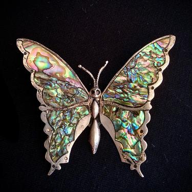 Pre-1948 Sterling Silver Butterfly Brooch Large Swallowtail Highly Detailed by BellewoodDesignGoods