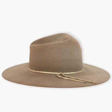 Vintage 1960s RESISTOL Cowboy Hat ~ size 7 1/8 ~ Campaign ~ 3 1/2&quot; Wide Brim ~ Tom Mix ~ Western ~ Fur Felt 