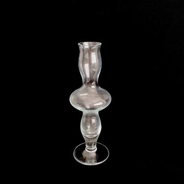 Vintage Fine Modernist Nachtmann Crystal Hooped Art Glass Vase 11 7/8&quot; Tall Modern Design 