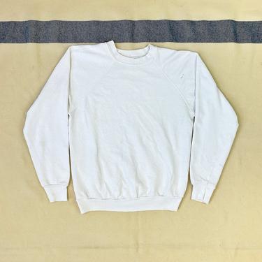 Size Small Vintage 1970s White Raglan Sleeve Sweatshirt 