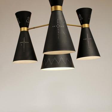 SOLD 6  4 ARMS  7 lights Hourglass chandelier  vintage  1960  Italy ( price are per item ) ) 