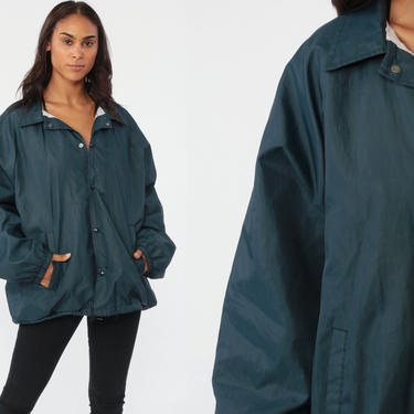 Navy Windbreaker Jacket -- Snap Up Jacket 80s | Shop Exile