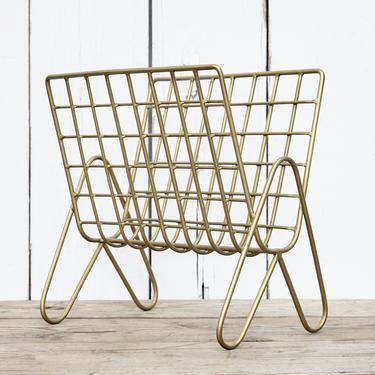 GOLD MAGAZINE RACK