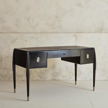 Italian Ebonized Maple Wood Desk by Guido Zichele for Bloomingdales