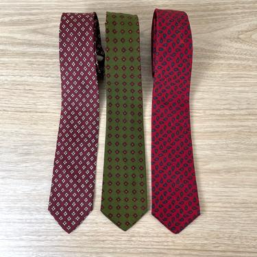 Brooks Brothers neckties - 3 vintage narrow ties 