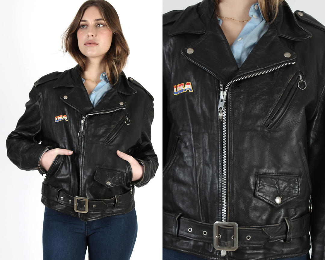 Schott Perfecto Jacket / Vintage 70s Black Leather