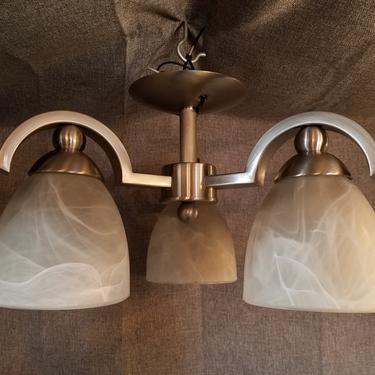 Hampton Bay 3 Light Brushed Steel Chandelier H8.75 x W13.5 x D13.5