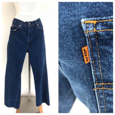Vintage VTG 70s Levi's Orange Tab Dark Wash Straight Denim Jeans 
