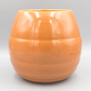 Bauer Pottery Pumpkin Orange Planter, Gloss Pastel Kitchenware GPK | Vintage California Pottery | Mid Century Modern Decor 