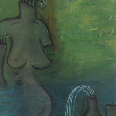 Madame de Fleurs - Original Artwork Painting by Sevag Mahserejian - contemporary post modern abstract expressionism art 