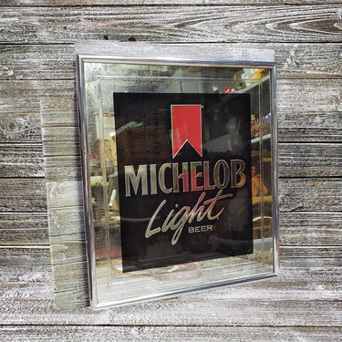Vintage Michelob Light Mirror, 1990s Michelob Beer Sign, | A GoGo