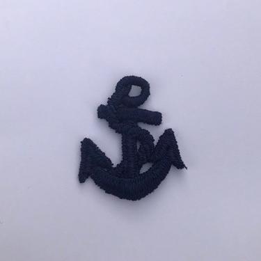 Small Anchor Patch Embroidered Patch Vintage 1980s Navy Anchor Patch Sew on Tiny Patch  Emblem 