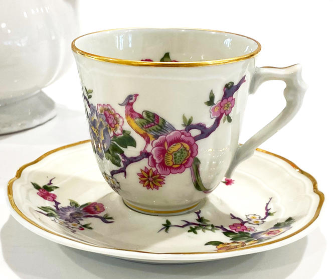 Bernardaud Limoges Bengali France Unused Teacup and Saucer Set