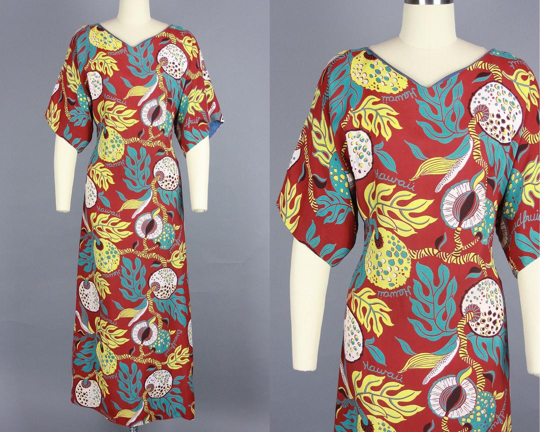 1940s HAWAIIAN Dress | Vintage 40s 