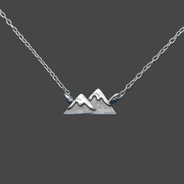 Adventure Awaits_Sterling Silver Mountain 18in Dainty Necklace by LeChalet