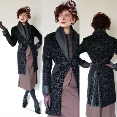 1990s Claude Barthelemy Jacket Frock Coat / 90s Designer French 