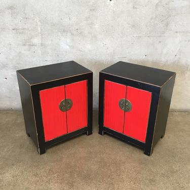 HD Buttercup Black & Red Chinese Lacquered Tables