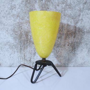 Vintage Fiberglass Bullet Lamp with Hairpin Legs 