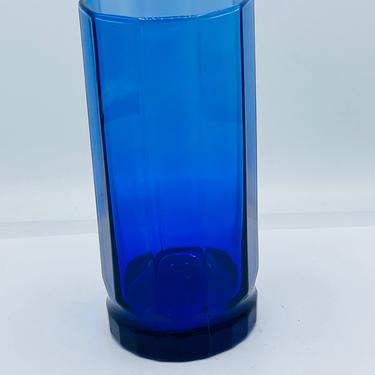 Vintage Anchor Hocking &amp;quot;Essex&amp;quot; Cobalt Blue Glass Tumbler drinking glass - 16 ounce 