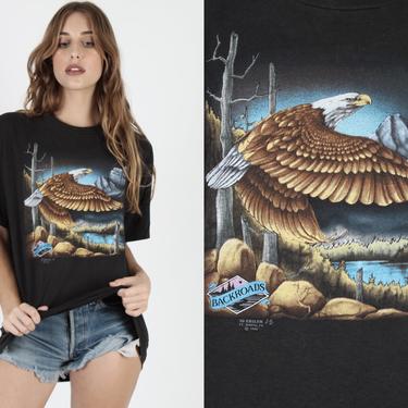 Vintage 80s 1988 3D Emblem Backroads T Shirt 3d | American Archive 