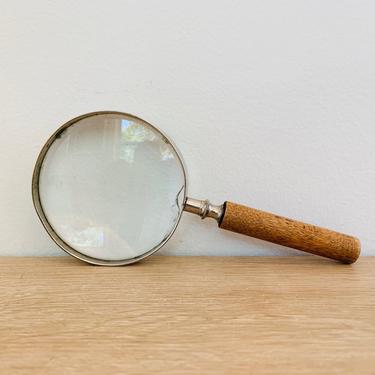 Vintage Magnifying Glass with Wooden Handle by Bausch & Lomb Optical 