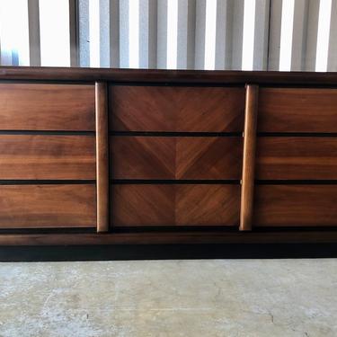 Vintage Lane 9 Drawer Lowboy Dresser w plinth base Circa