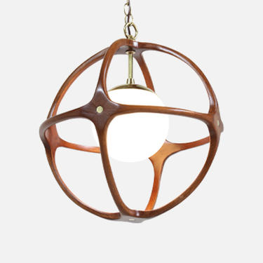 Mid-Century Sculpted Sphere Pendant Chandelier by Modeline