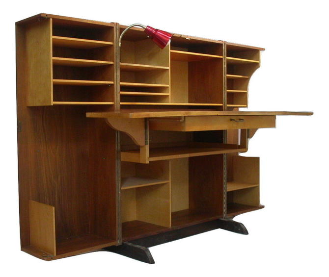 Danish Modern Teak Folding Magic Box Desk Mummenthaler Meier