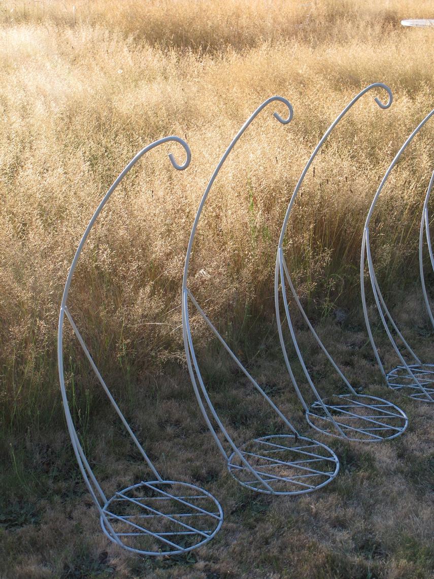 White Hanging Planter Stand Large Architectural Hanging Plant Hanger