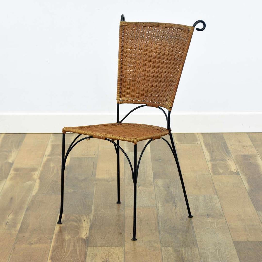 Black Iron Frame Wicker Accent Chair Loveseat (San Diego) San Diego, CA