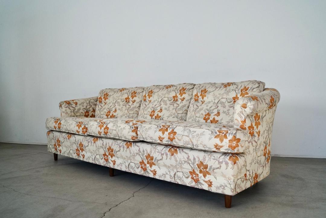 Midcentury Modern Sofa in Original Floral Fabric! Cyclic Furniture