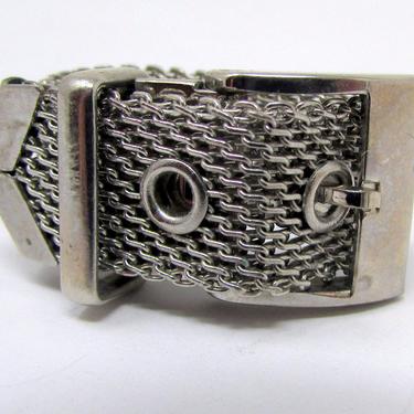 Vintage Mesh Belt Ring, Belt Ring, Buckle Ring, Mesh Ring