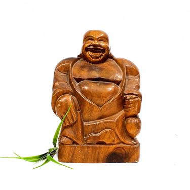 VINTAGE: Hand Carved Wood Buddha - Natural Wood Buddha - Religious Figurine - Buddha Figurine - Good Luck - SKU 22-E-00014176 