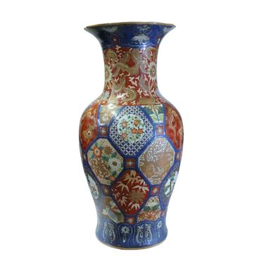 Vintage Chinese Oriental Imari Mixed Color Porcelain Decor Vase cs5271E 