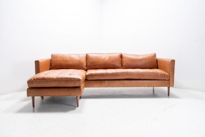 Custom Sully Vinyl Reversible Chaise Sofa From West Coast Modern