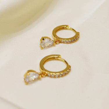 E019 gold small cz huge Earrings Gold Earrings Dangle Earrings Gold Hoop Earrings Huggie Earrings Drop Earrings Gold Hoops Diamond Earring 