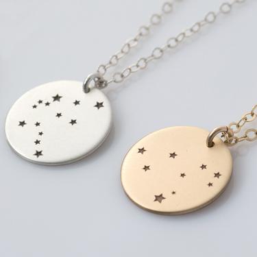 Zodiac Constellation Necklace, Zodiac Jewelry, Astrology Horoscope Necklace, Star Sign Necklace in Gold, Silver, Rose Gold, LEILAjewelryshop 