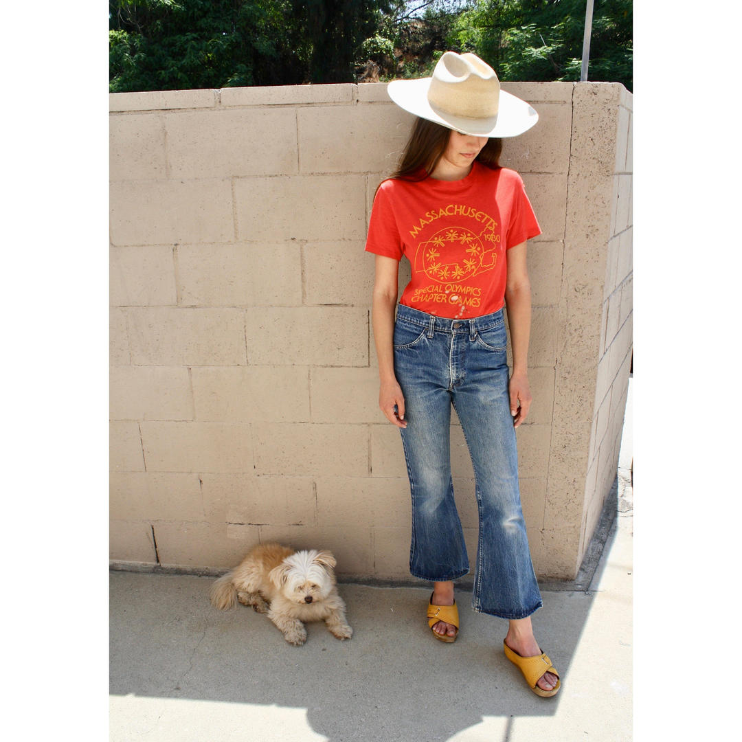Levis 646 Bell Bottoms // vintage 70s Levi's denim orange