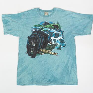 Vintage Bear Habitat T Shirt - Men's XL | Y2K Unisex Animal Nature Print Graphic Tee 