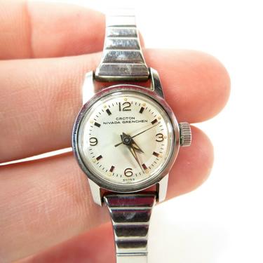 RARE Vtg 1950's CROTON NIVADA GRENCHEN AQUAMAID LADIES WATCH Wind Up Incabloc