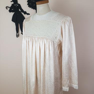 Vintage 1980's Christian Dior / 90s Dior Nightgown Robe Loungewear S 