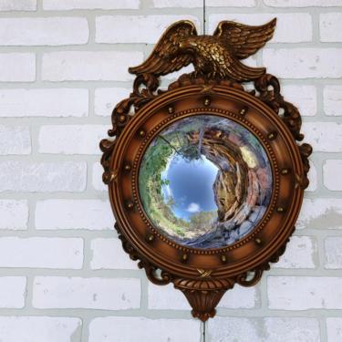 Vintage Syroco Convex Fisheye Eagle Mirror 