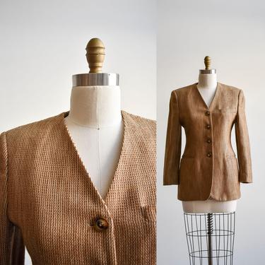 90s Brown Tweed Blazer 