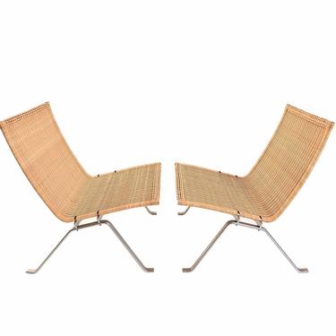 PK 22  Lounge Chairs designed by Poul Kjaerholm Danish Modern 