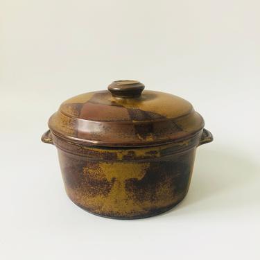 Large Vintage Studio Pottery Lidded Serving Bowl 