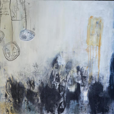 custom original painting - post modern abstract expressionsim contemporary illustrative art by Sevag Mahserejian 