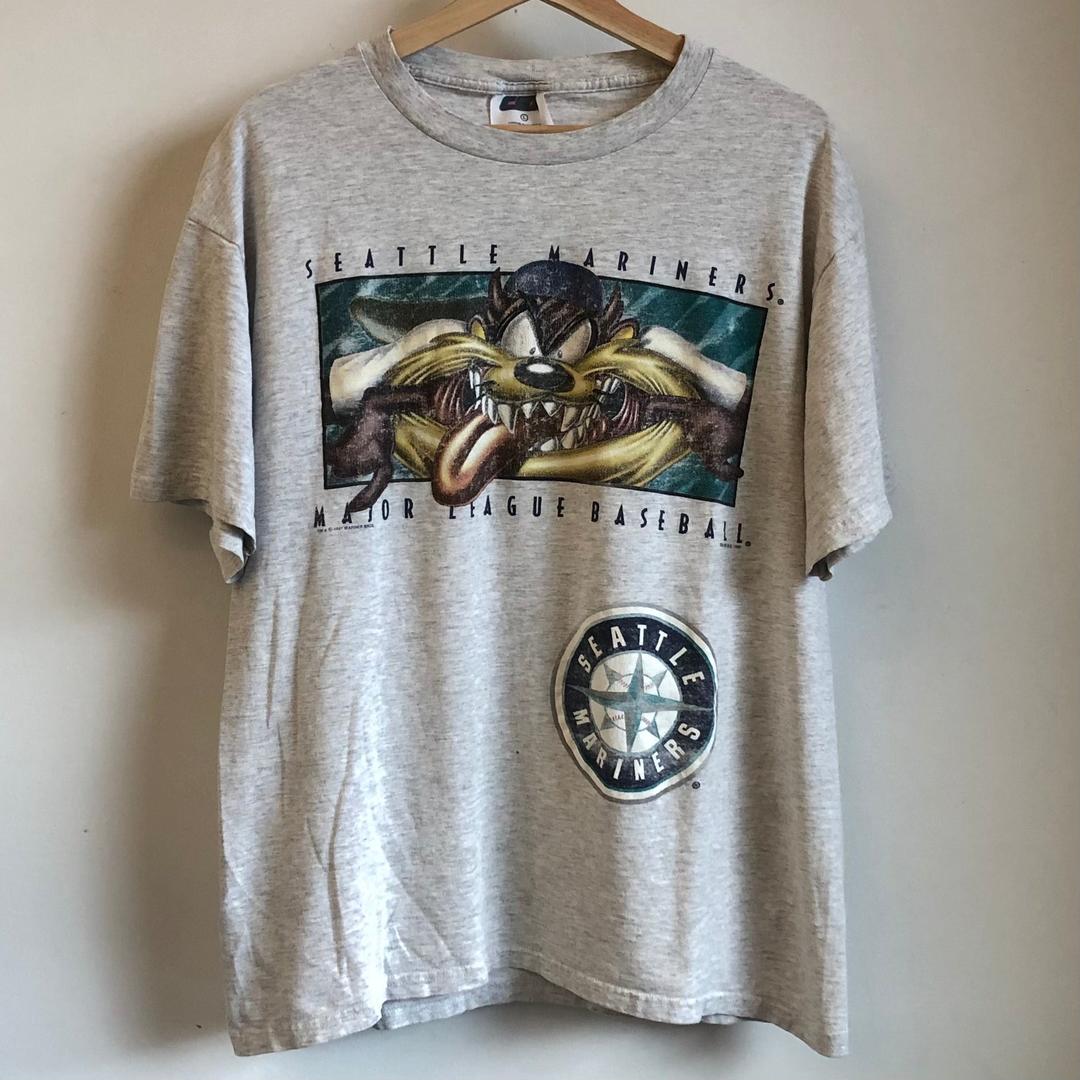 90s Seattle Mariners Graphic Tee - Men's XL, Vintage Black, Flying Apple  Vintage