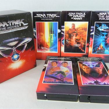 Star Trek Box Set - First Five TOS Movies on VHS Video Tapes - Wrath of Khan, Search for Spock, Voyage Home, Final Frontier 