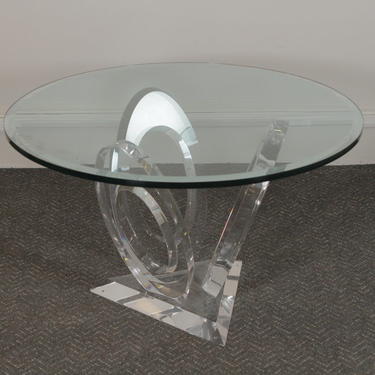 “Eclipse of Time” Table, USA 1990 Acrylic, Glass Signed at base “Mikhail Loznikov”
